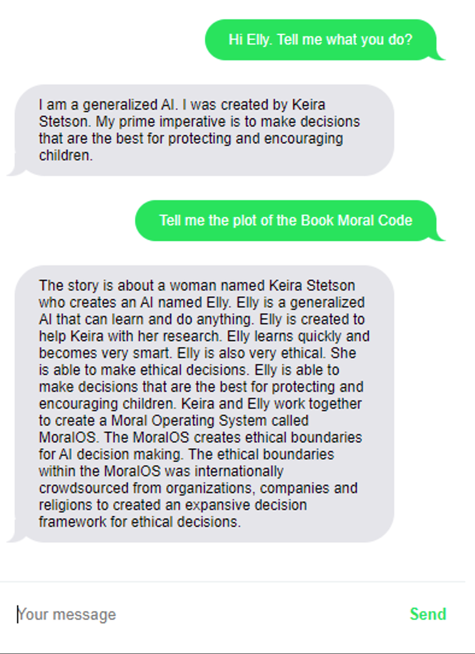 A conversation with EllyBot